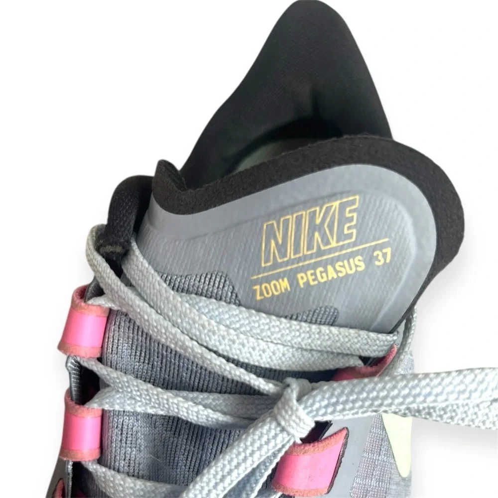 Nike Air Zoom Pegasus 37 Women’s Gray and Pink Running Shoes